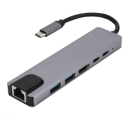 Adaptateur USB-Dock Station-Hub Multifonction Type C Aluminum jusqu'a 12 Ports
