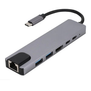 Adaptateur USB-Dock Station-Hub Multifonction Type C Aluminum jusqu'a 12 Ports